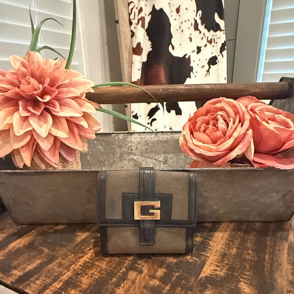 Gucci Black Canvas & Leather Wallet